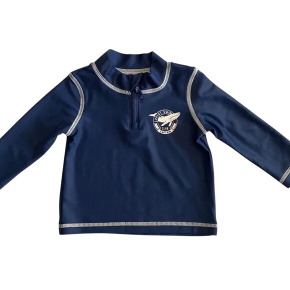 Carter's Long Sleeve Rashguard Navy Blue Expert Swim Captain Club size 6 Months - Picture 3 of 8